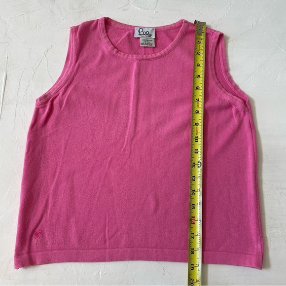 Lilly Pulitzer Pink Sleeveless Knit Sweater Crewneck Vest Top Size S - Picture 6 of 7